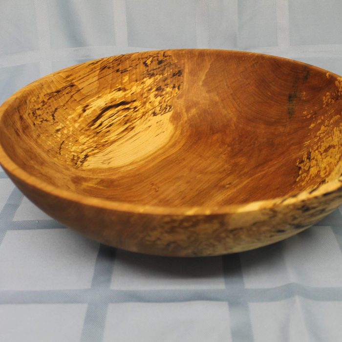 Spalted yellow birch bowl  15″ diameter x 4 1/2″ high  SOLD