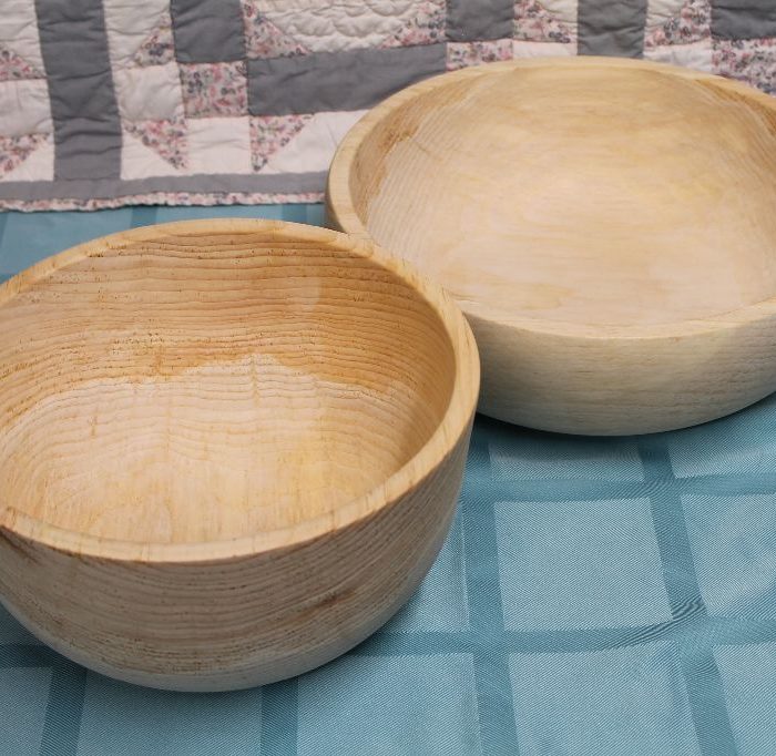 White pine bowls natural no finish