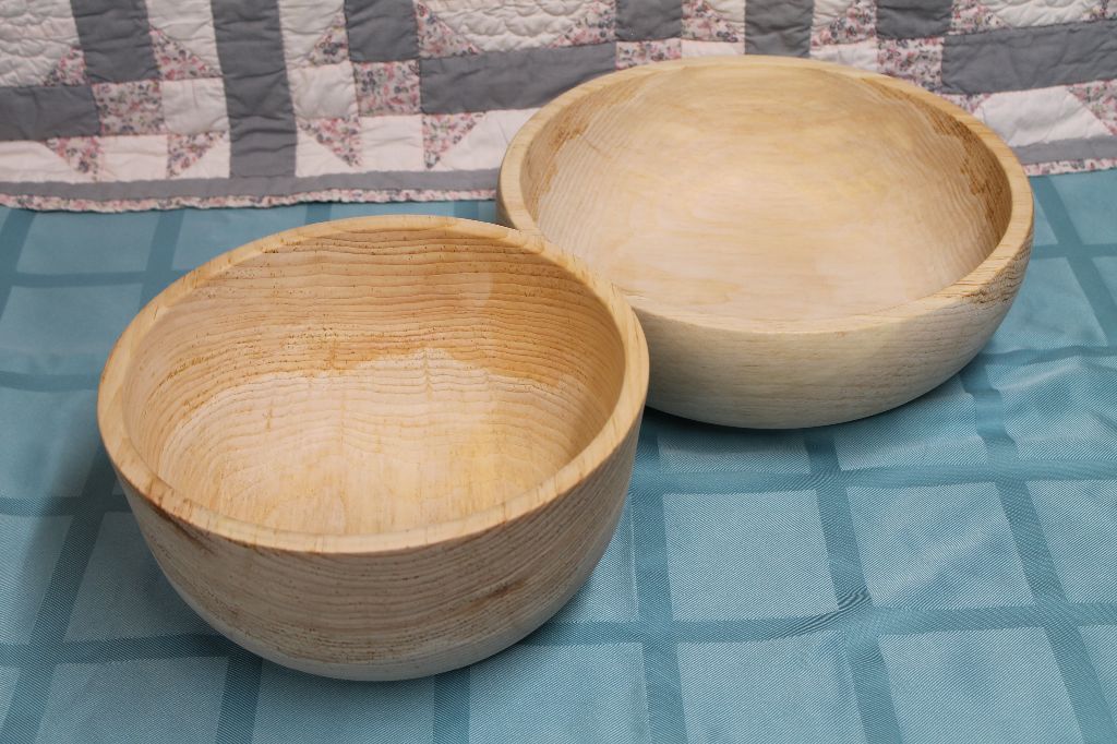 White pine bowls natural no finish