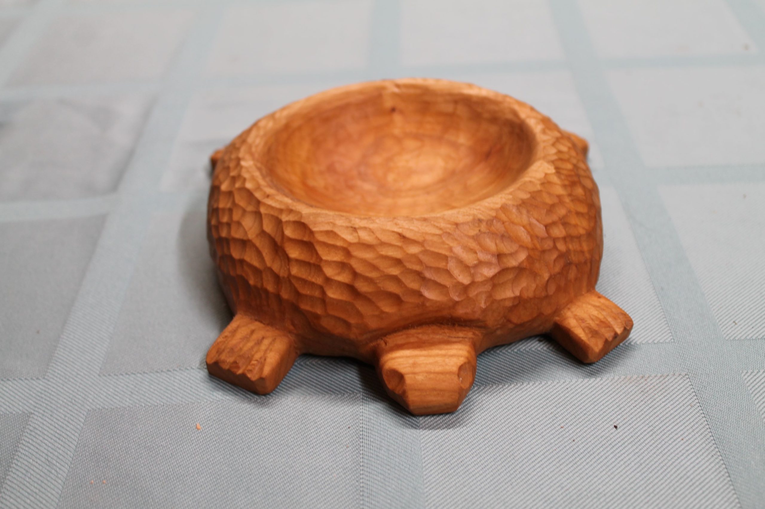 Carved turtle bowl