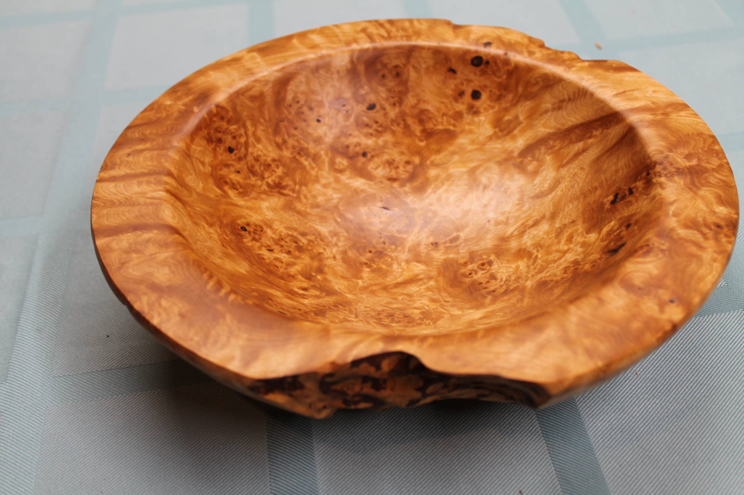 Yellow Birch burl bowl
