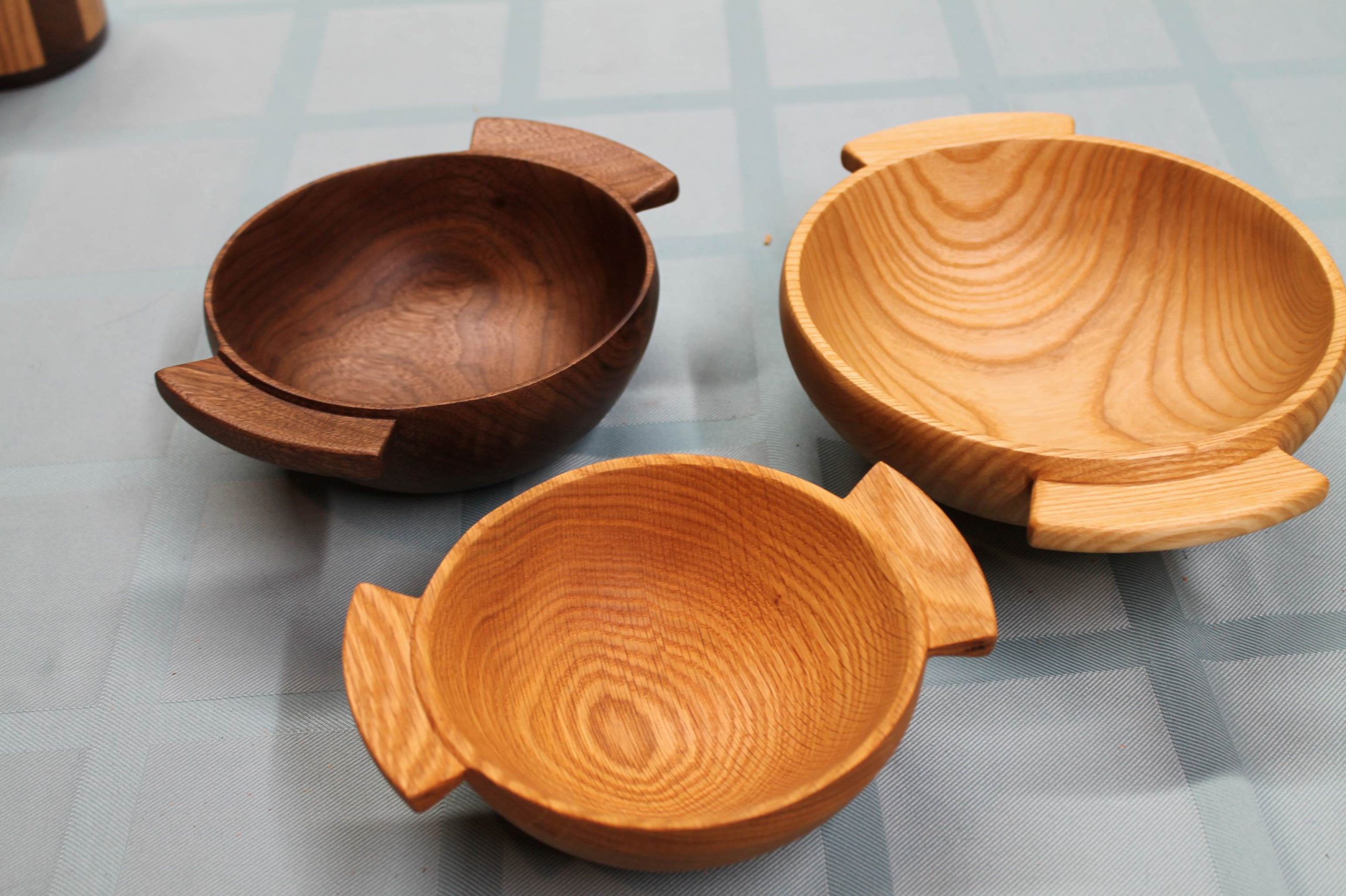Quaich (pronounced “kike”) Scottish drinking bowls or salad bowls
